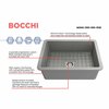 Bocchi Sotto Dual-mount Fireclay 27 in. Single Bowl Kitchen Sink in Matte Gray 1360-006-0120